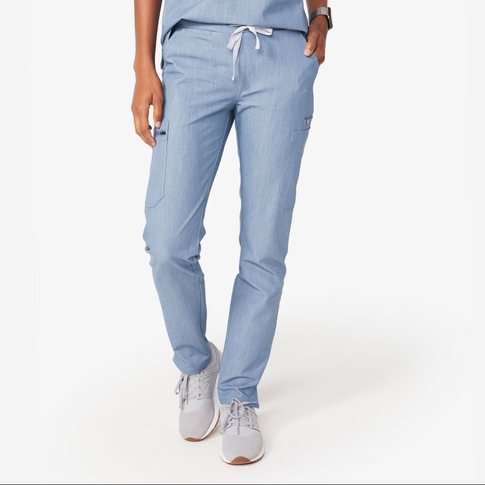 NWT Figs Yola Scrub Pants XXS Reg - Heather Indigo